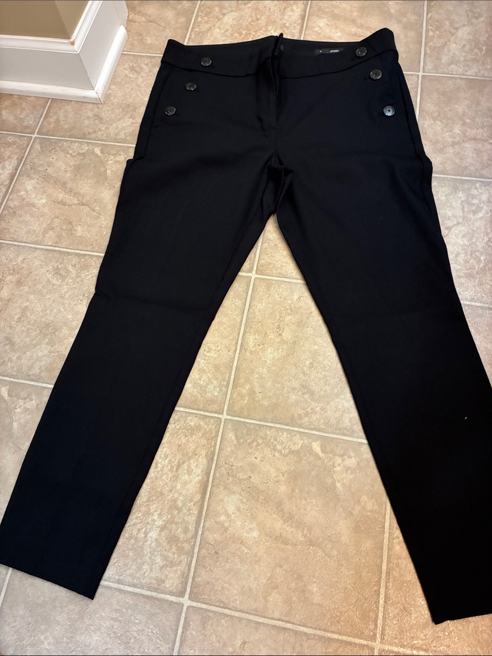 LOFT Black Women's Tailored Sailor Pants skinny